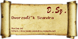 Dvorzsák Szandra névjegykártya